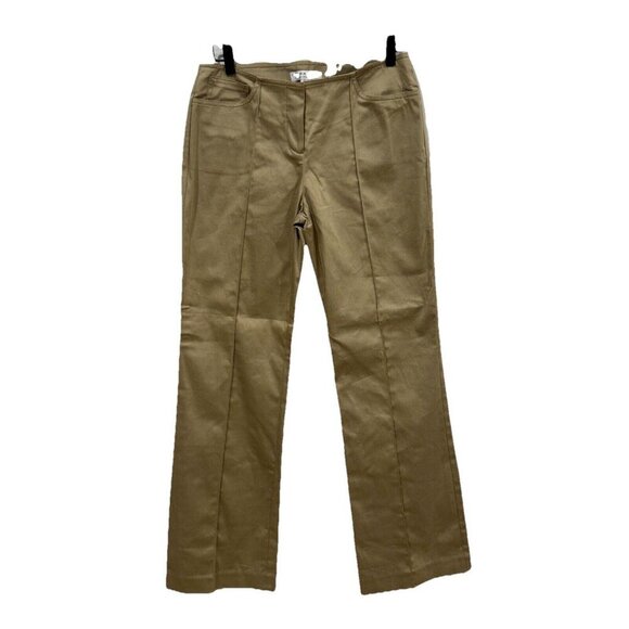 Women’s Trina Turk‎ NWT low rise Y2K Tan Pants Slacks Size 8 - Picture 1 of 8